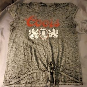 Rock and Republic Coors Light Front Tie T-shirt